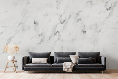 Carrara marble peel n stick wall mural