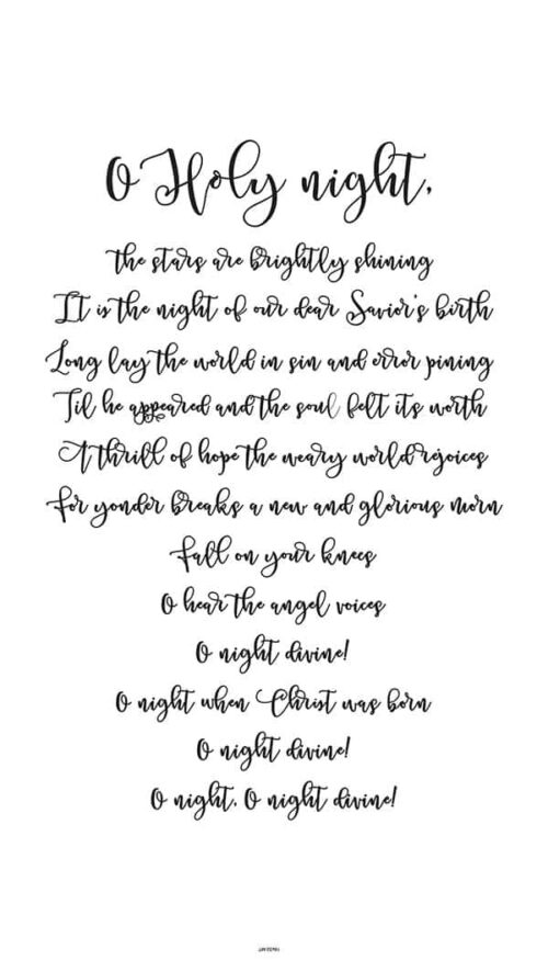 Word Art - O Holly Night