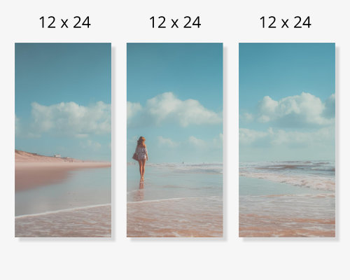 Custom split canvas prints - three panels 12x24 inches