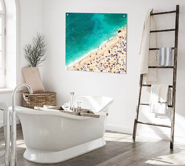 Acrylic print of beach photo made by Canvas n Decor USA