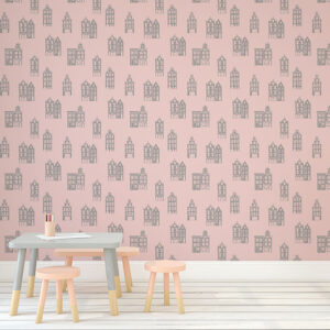 amsterdam architecture design printed on peel n stick wallpaper