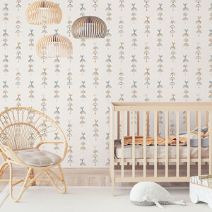 colourful bows printed on vinyl removable adhesive wallpaper