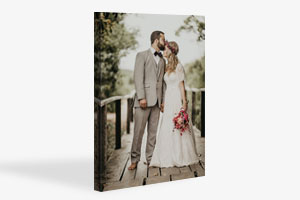 Custom wedding photo printed on canvas