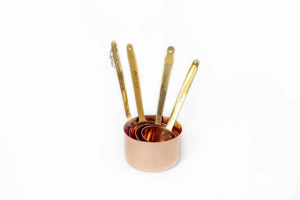 Copper & Brass Measuring Cups set