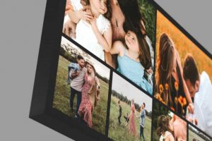 canvas-photo-collage-black-edge Canvas collage with black background and edge wrap
