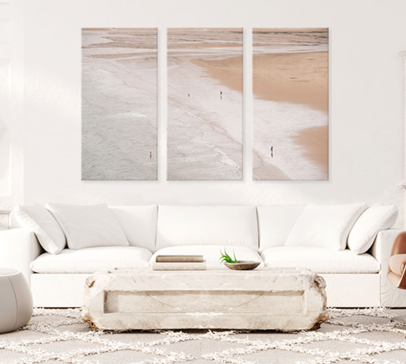 large 3 panel triptych photo printed on split canvas and made by Canvas n Decor USA