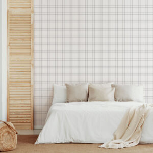 Plaid removal adhesive wallpaper