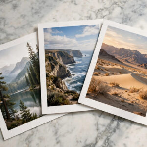 Professional photo prints satin poster fine art matte finish peel and stick decal