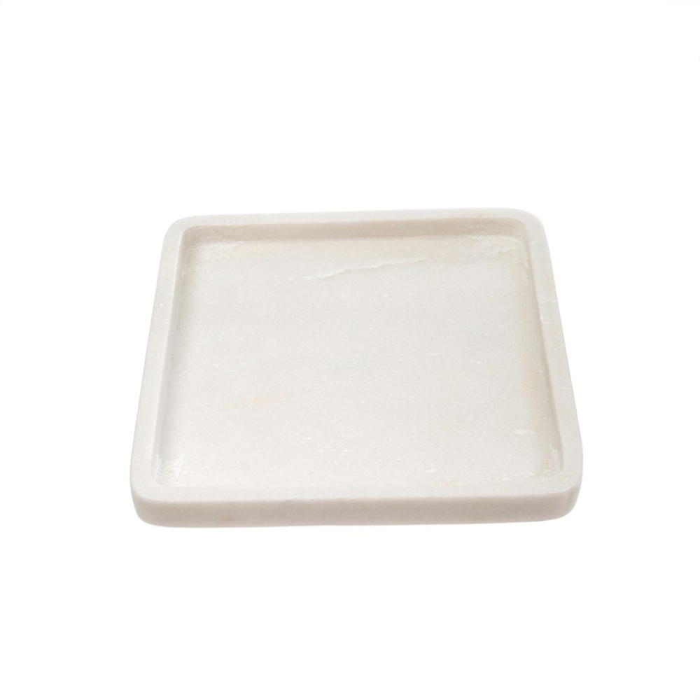 Small white shop ceramic tray