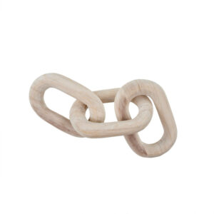 White wooden chain link decor accessory